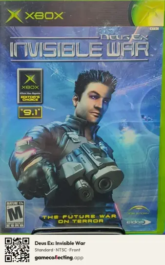 Deus Ex: Invisible War Xbox, NTSC box front