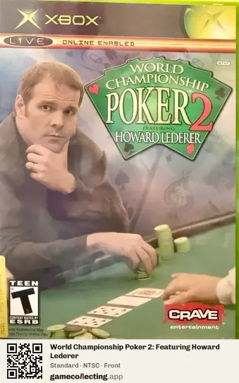 World Championship Poker 2: Featuring Howard Lederer Xbox, NTSC box front