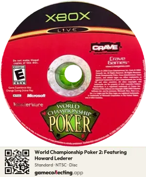 World Championship Poker 2: Featuring Howard Lederer Xbox, NTSC disc