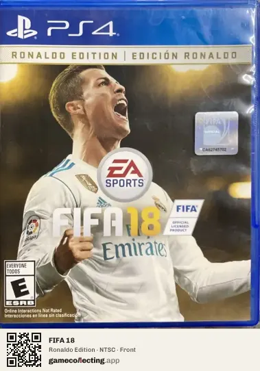 FIFA 18 PlayStation 4, NTSC box front