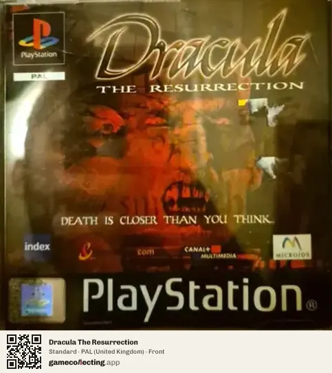 Dracula The Resurrection PlayStation, United Kingdom box front