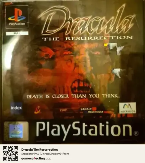 Dracula The Resurrection PlayStation, United Kingdom box front
