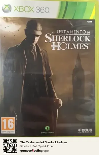 The Testament of Sherlock Holmes Xbox 360, Spain box front
