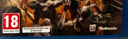 Doom: The Dark Ages, the PEGI square on its front