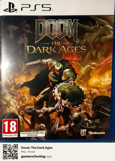 Doom: The Dark Ages PlayStation 5, PAL box front
