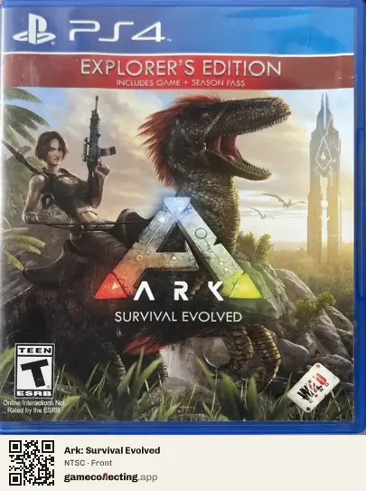 Ark: Survival Evolved PlayStation 4, NTSC box front