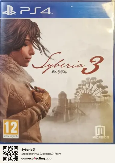 Syberia 3 PlayStation 4, Germany box front