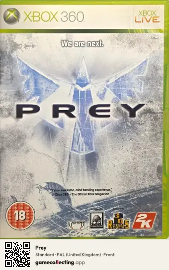 Prey Xbox 360, United Kingdom box front