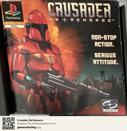 Crusader: No Remorse PlayStation, United Kingdom box front