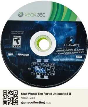 Star Wars: The Force Unleashed II Xbox 360, NTSC disc