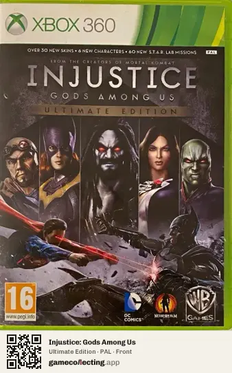 Injustice: Gods Among Us Xbox 360, PAL box front