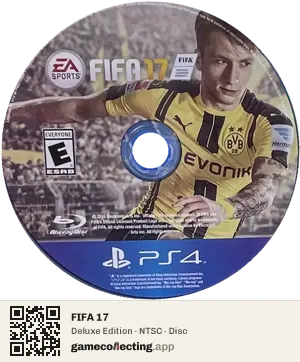 FIFA 17 PlayStation 4, NTSC disc