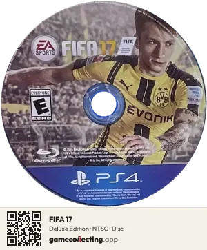 FIFA 17 PlayStation 4, NTSC disc