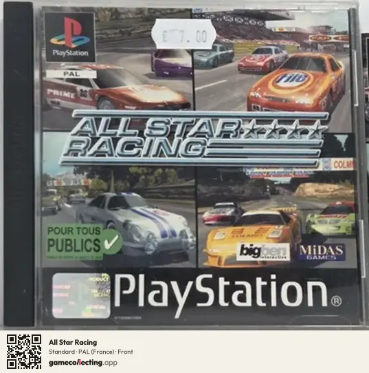 All Star Racing PlayStation, France box front