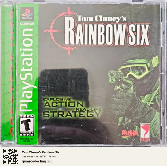 Tom Clancy's Rainbow Six PlayStation, NTSC box front