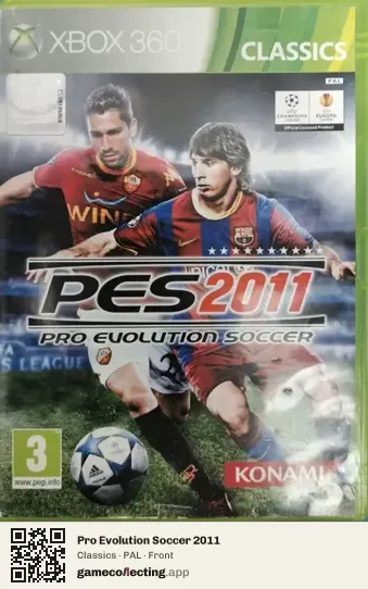 Pro Evolution Soccer 2011 Xbox 360, PAL box front