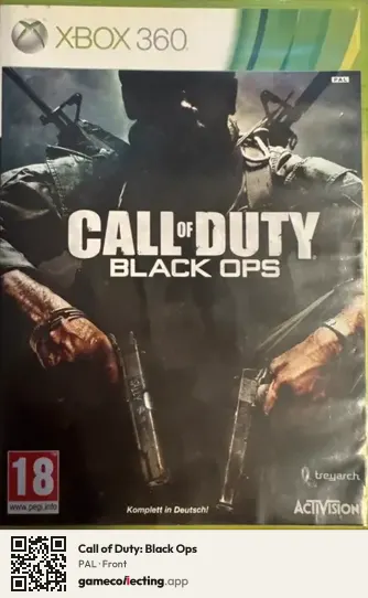 Call of Duty: Black Ops Xbox 360, PAL box front