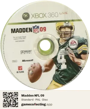 Madden NFL 09 Xbox 360, PAL disc