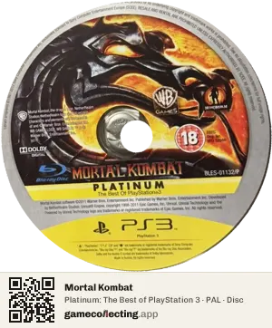 Mortal Kombat PlayStation 3, PAL disc