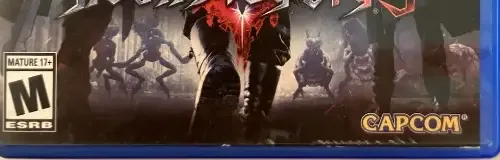 Devil May Cry 5, the ESRB box on its front