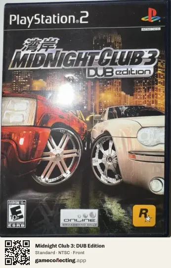 Midnight Club 3: DUB Edition PlayStation 2, NTSC box front
