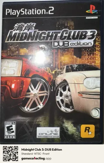 Midnight Club 3: DUB Edition PlayStation 2, NTSC box front