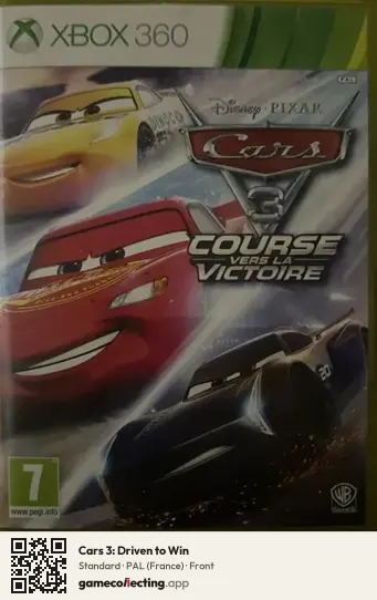 Cars 3: Driven to Win Xbox 360, France box front