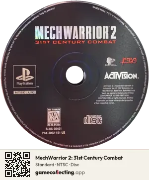 MechWarrior 2: 31st Century Combat PlayStation, NTSC disc