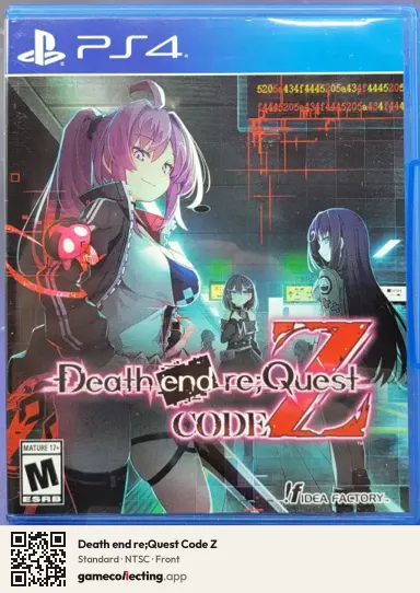 Death end re;Quest Code Z PlayStation 4, NTSC box front