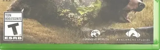 theHunter: Call of the Wild, the ESRB box on its front