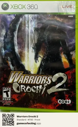 Warriors Orochi 2 Xbox 360, NTSC box front