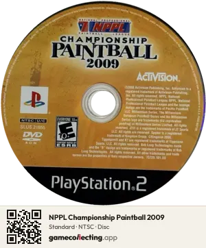 NPPL Championship Paintball 2009 PlayStation 2, NTSC disc