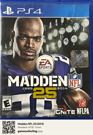 Madden NFL 25 (2013) PlayStation 4, NTSC box front