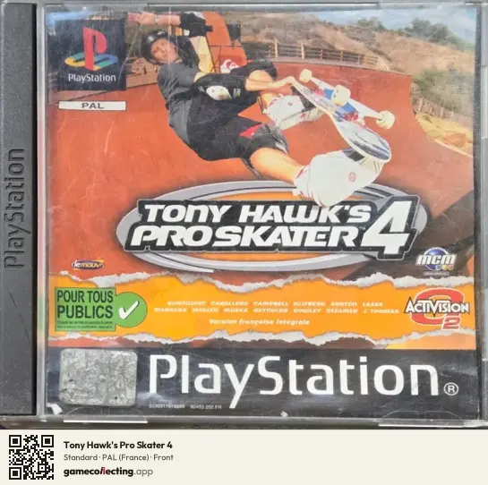 Tony Hawk's Pro Skater 4 PlayStation, France box front
