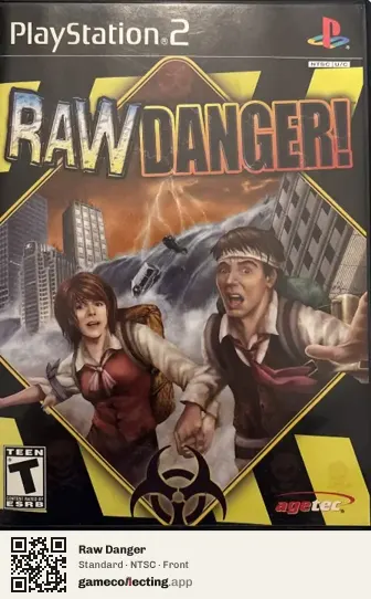 Raw Danger PlayStation 2, NTSC box front