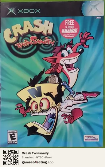 Crash Twinsanity Xbox, NTSC box front