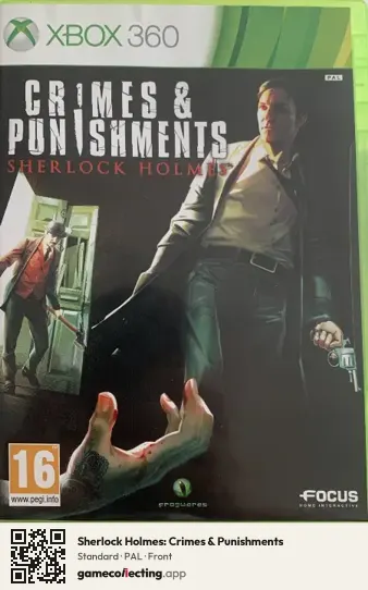 Sherlock Holmes: Crimes & Punishments Xbox 360, PAL box front