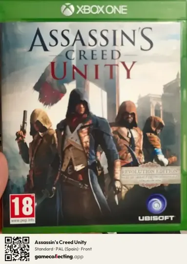 Assassin's Creed Unity Xbox One, Spain box front