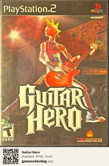 Guitar Hero PlayStation 2, NTSC box front