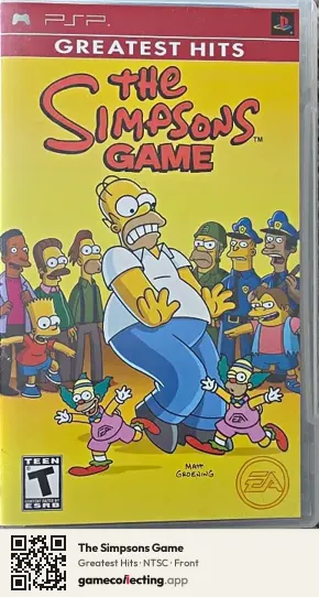 The Simpsons Game PlayStation Portable, NTSC box front