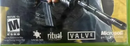 Counter-Strike, the ESRB box on its front