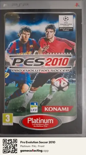 Pro Evolution Soccer 2010 PlayStation Portable, PAL box front