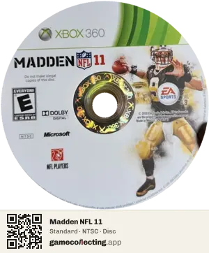 Madden NFL 11 Xbox 360, NTSC disc
