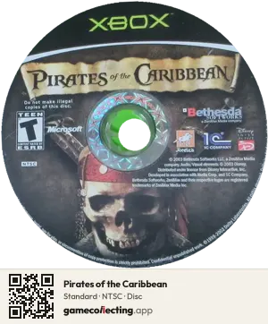 Pirates of the Caribbean Xbox, NTSC disc