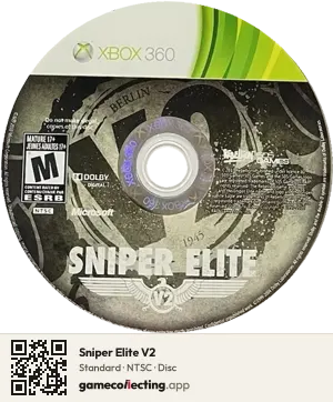 Sniper Elite V2 Xbox 360, NTSC disc