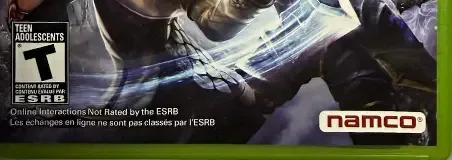 SoulCalibur V, the ESRB box on its front