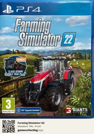 Farming Simulator 22 PlayStation 4, PAL box front