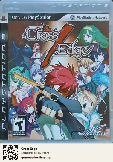 Cross Edge PlayStation 3, NTSC box front