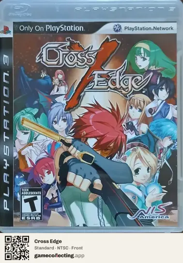 Cross Edge PlayStation 3, NTSC box front