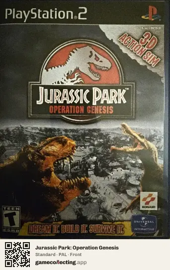 Jurassic Park: Operation Genesis PlayStation 2, PAL box front
